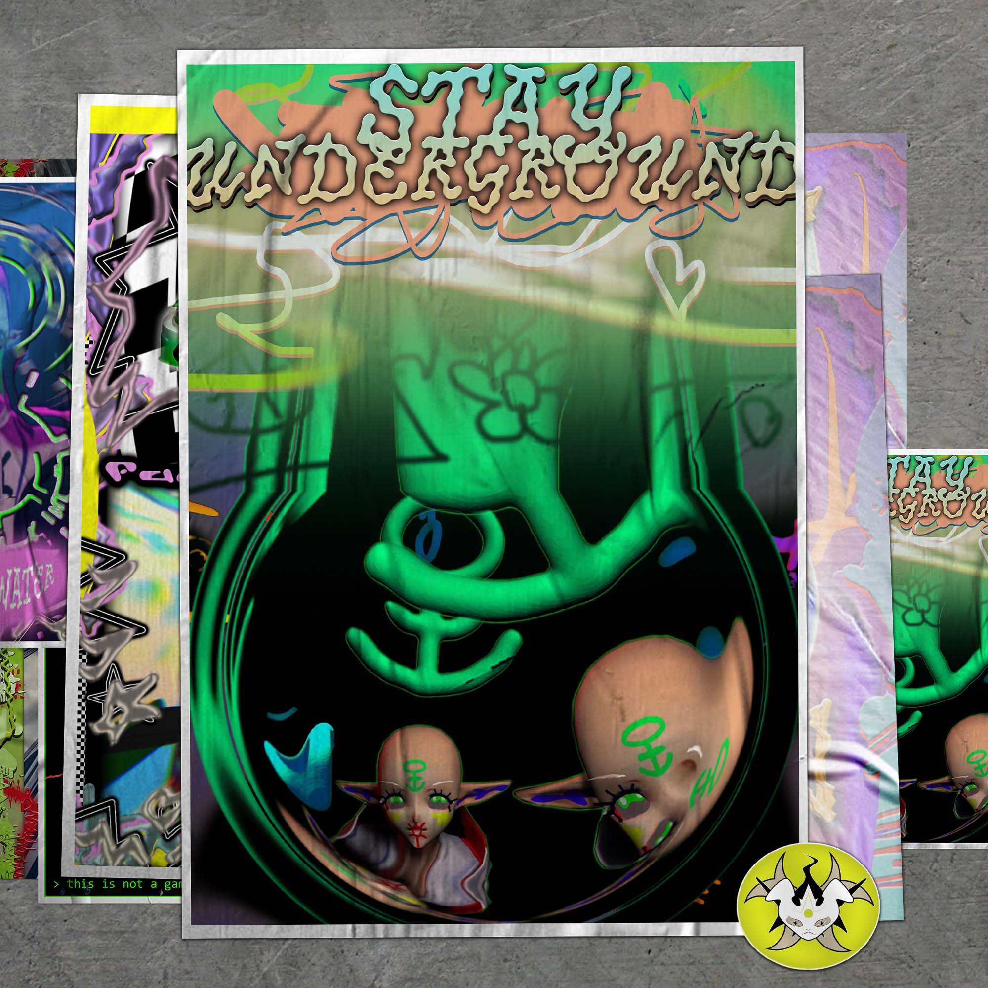 MOE BEBIUS posters for AMAZE.SPACE 2022 - @alpha_rats