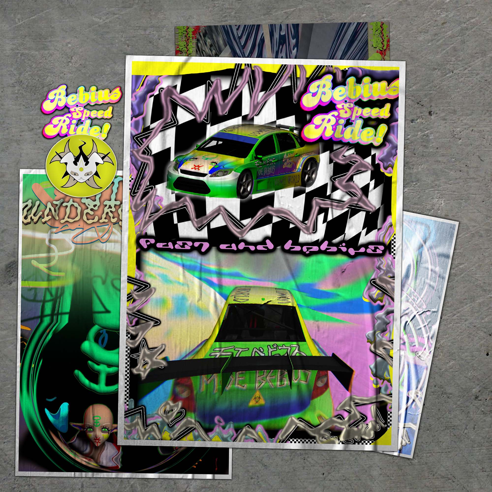 MOE BEBIUS posters for AMAZE.SPACE 2022 - @alpha_rats